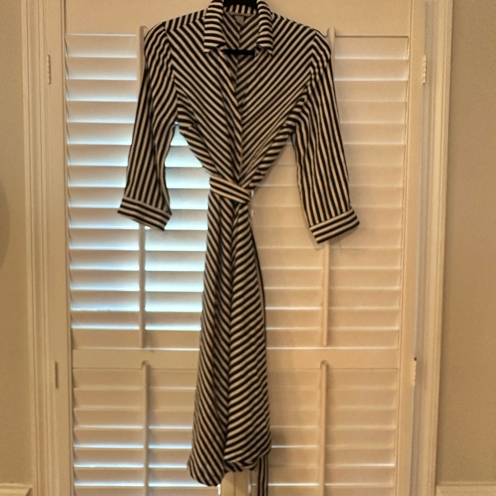 Striped Black and White Dress